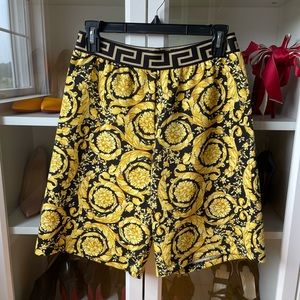 Versace Kids Barocco Greca fleece shorts size 14